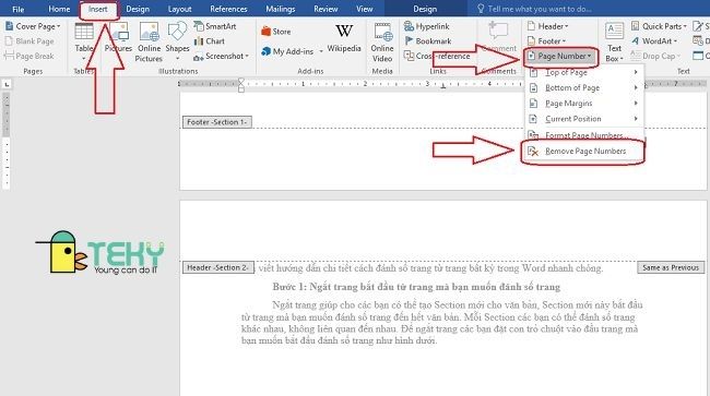 Đánh Số Trang Bất Kỳ Trong Word Gallery 2