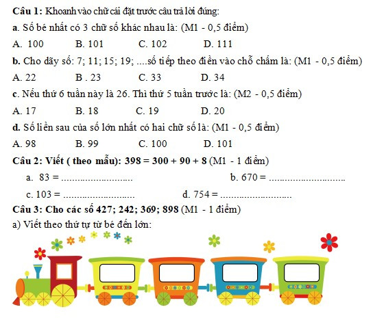 Đề Thi Toán HK2 Lớp 2: Tổng Hợp Kiến Thức Và Bài Tập Gallery 2