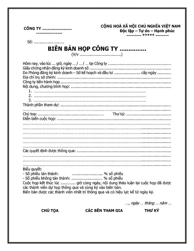 Mẫu Biên Bản Họp Chuẩn SEO: Hướng Dẫn Chi Tiết & Ví Dụ Gallery 2