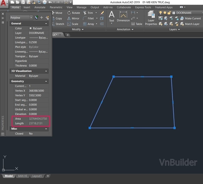 Tính Diện Tích Trong CAD Gallery 2