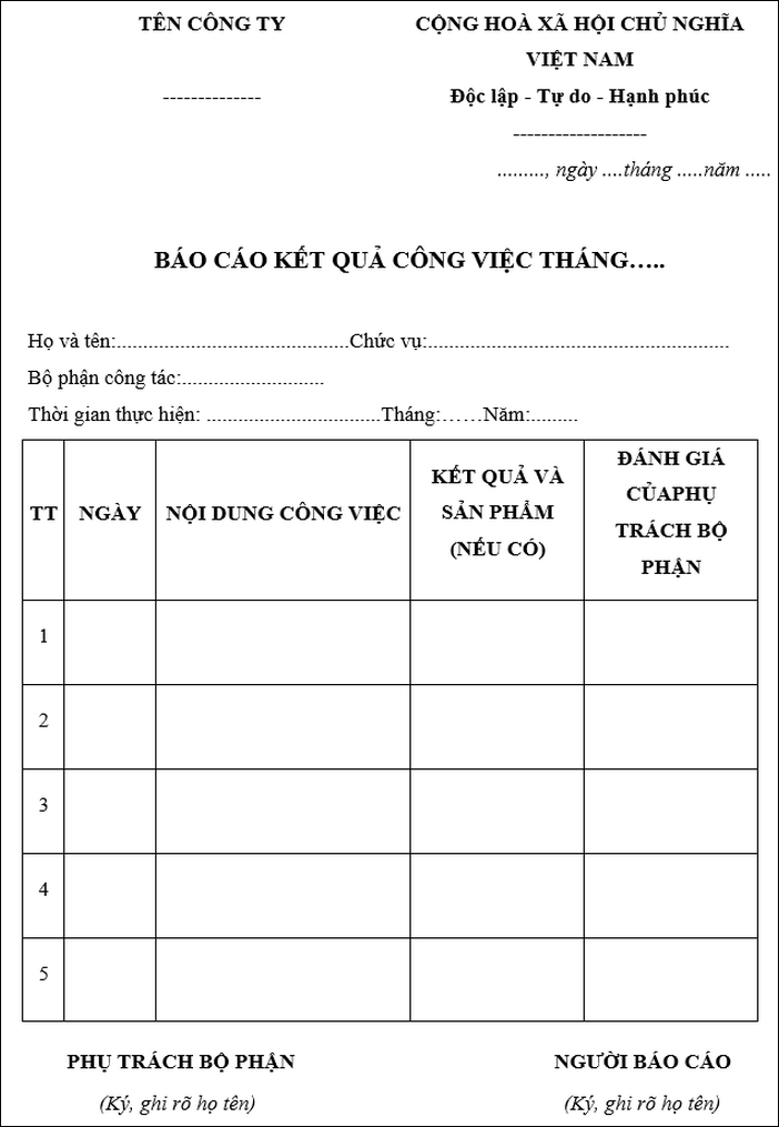 Mẫu Báo Cáo Công Việc Cuối Năm Chuẩn SEO Gallery 2