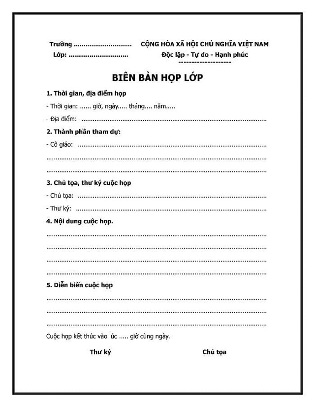 Cách Viết Biên Bản Cuộc Họp Ngữ Văn Lớp 6 Chuẩn SEO Gallery 2