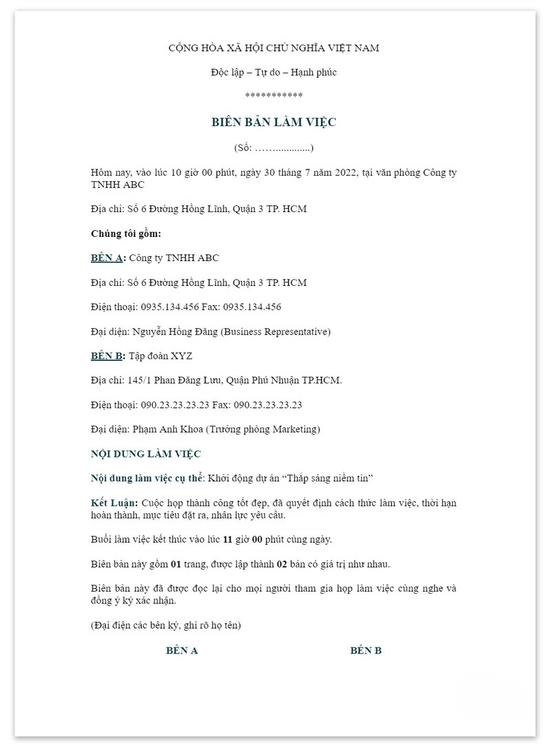 Biên Bản Cuộc Họp: Hướng Dẫn Viết và Sử Dụng Gallery 2
