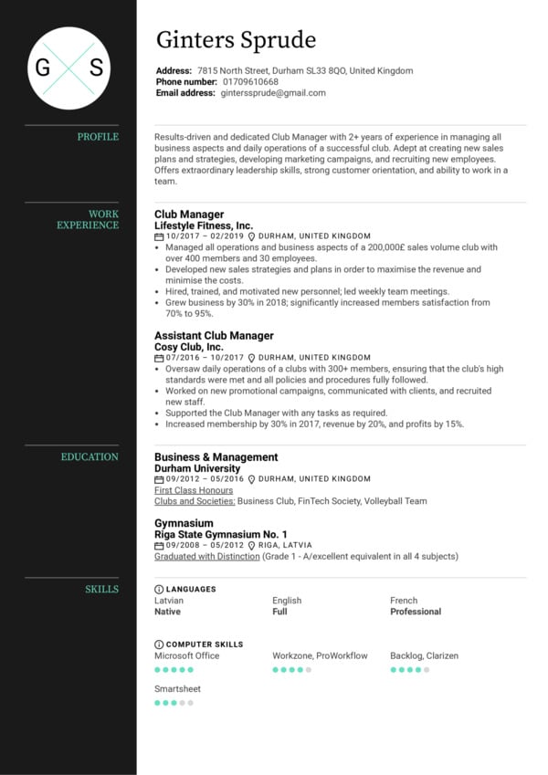 Mẫu CV Xin Vào Câu Lạc Bộ Hoàn Hảo Gallery 2
