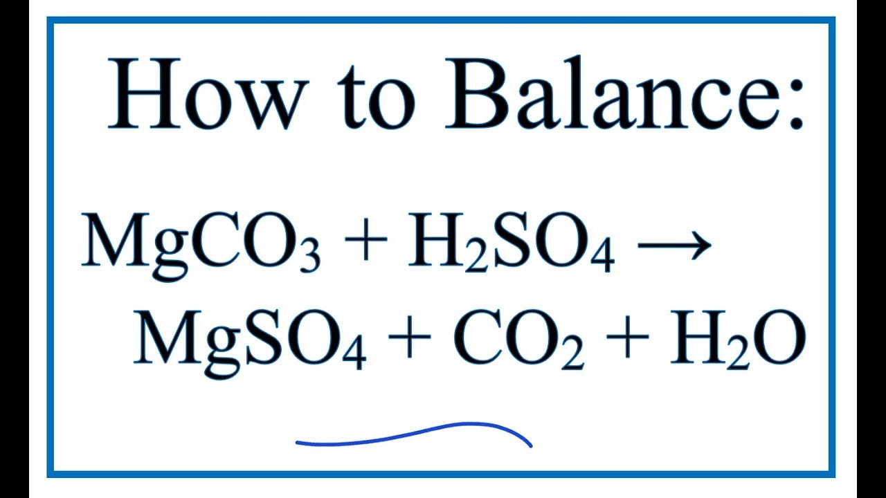 Phản ứng MgCO3 + H2SO4