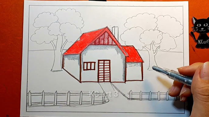 Mĩ thuật lớp 7 bài 7: Ngôi nhà trong tranh
