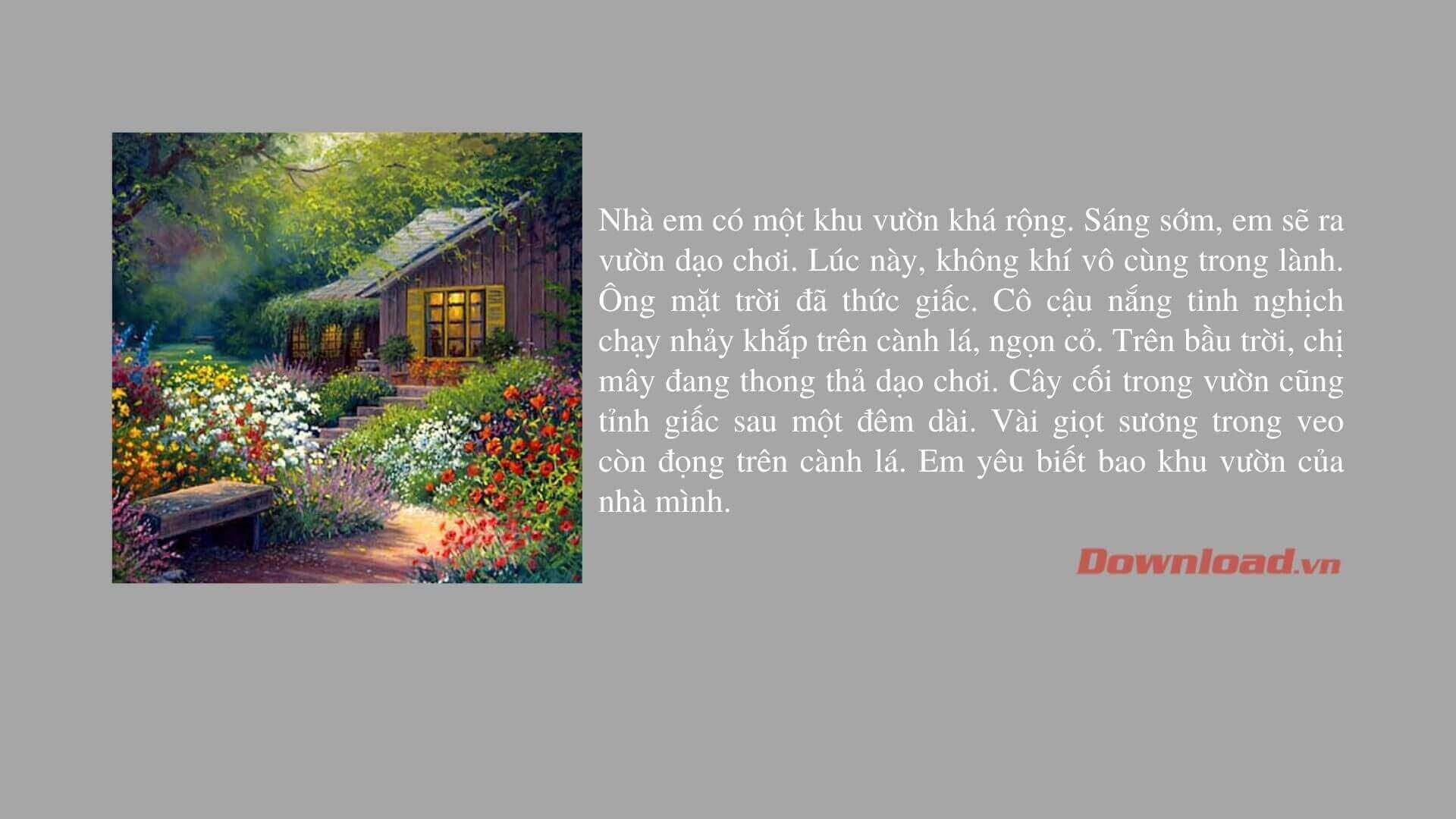 Viết đoạn văn tả khu vườn nhà em Gallery 1