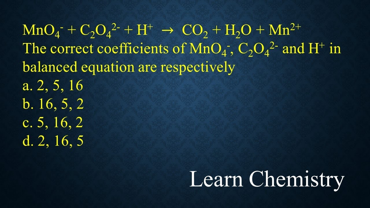 Phản ứng MnO4 2- + H+