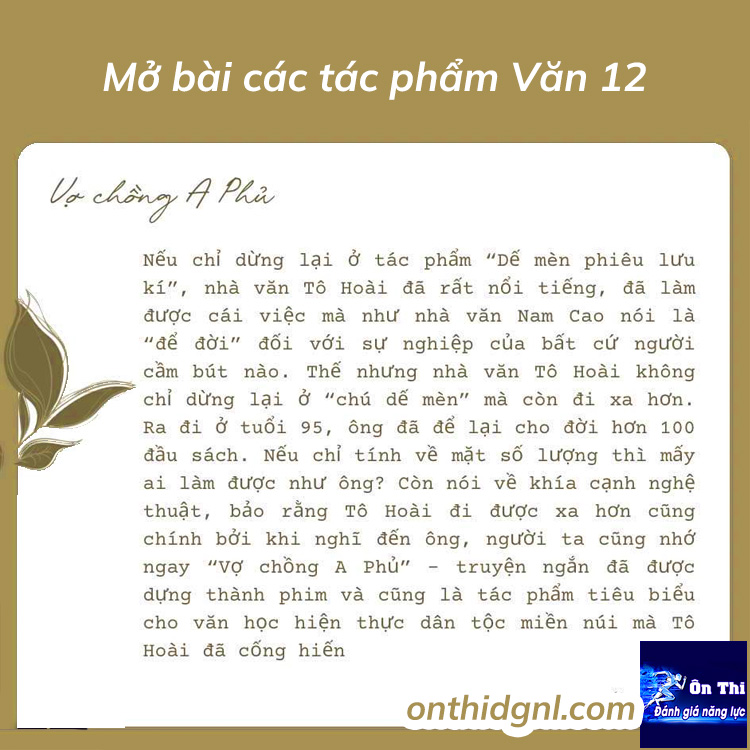 Mở Bài Vợ Chồng A Phủ Trực Tiếp