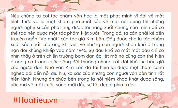 Mở Bài Vợ Nhặt Ngắn Gọn