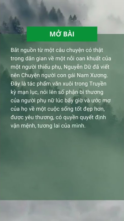 Mở Bài Vũ Nương Hay Và Ấn Tượng