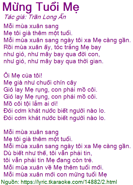 Mỗi mùa xuân sang mẹ tôi già thêm một tuổi