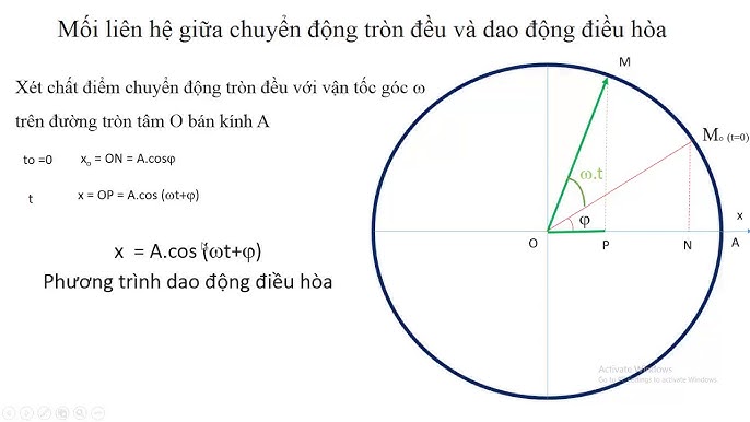 Phát biểu sai về quan hệ giữa chuyển động tròn đều và dao động điều hòa là hình chiếu của nó Gallery 1