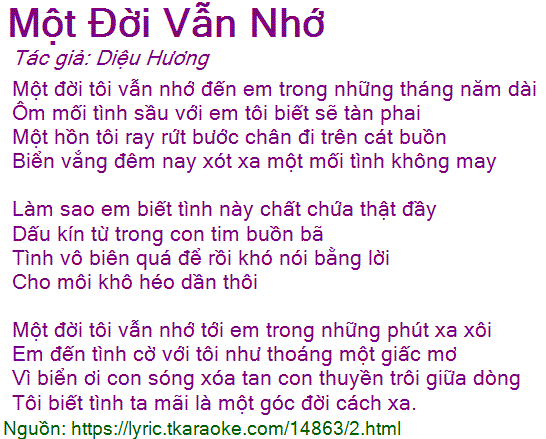 Một Đời Vẫn Nhớ