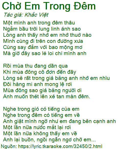 Một Mình Em Trong Đêm Thâu