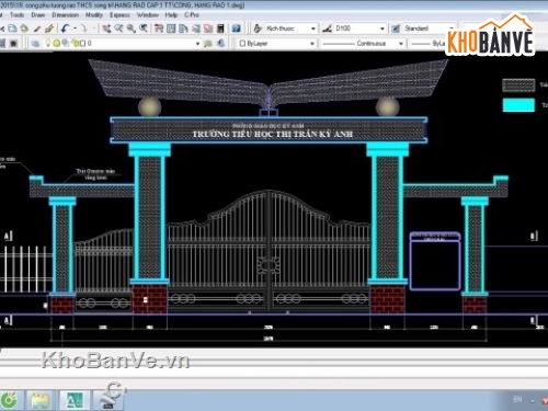 Mẫu Cổng Trường Tiểu Học Đẹp Gallery 2