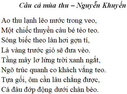 Mùa Thu Câu Cá: Hướng Dẫn và Mẹo Hay