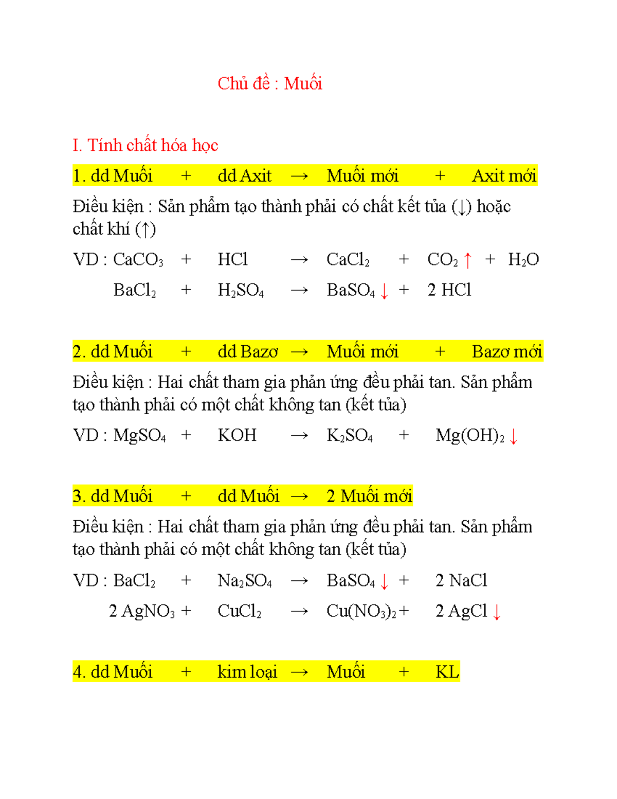 Phản ứng: Muối + Axit → Muối mới + Axit mới Gallery 2