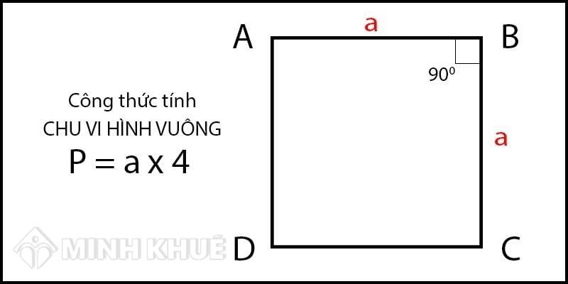 Muốn tính chu vi hình vuông ta phải làm sao?