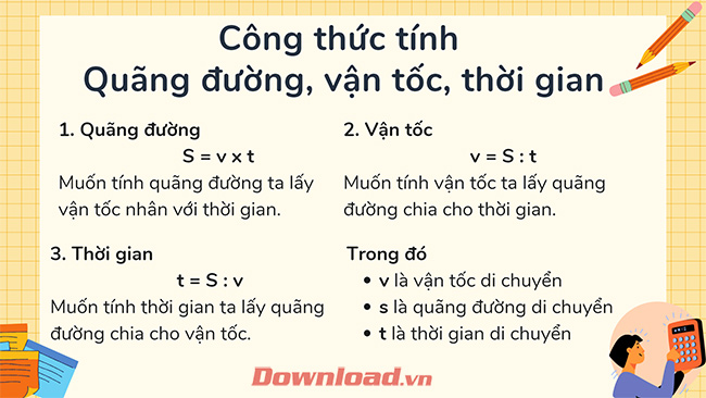 Muốn tính quãng đường ta làm thế nào?