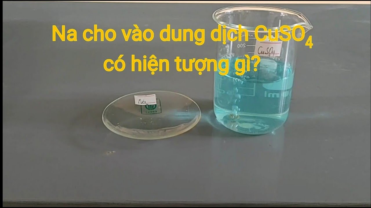 Phản ứng của Na vào dung dịch CuSO4