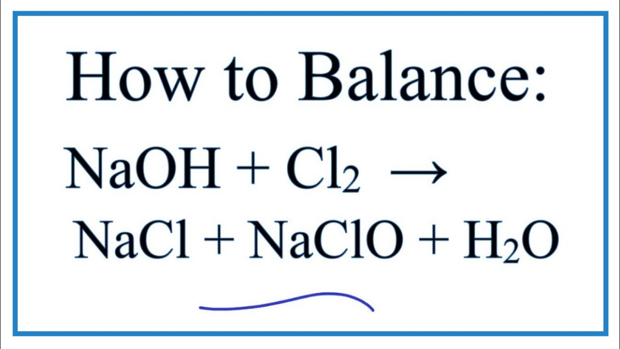 Phản ứng NaClO2 + Cl2 + NaOH