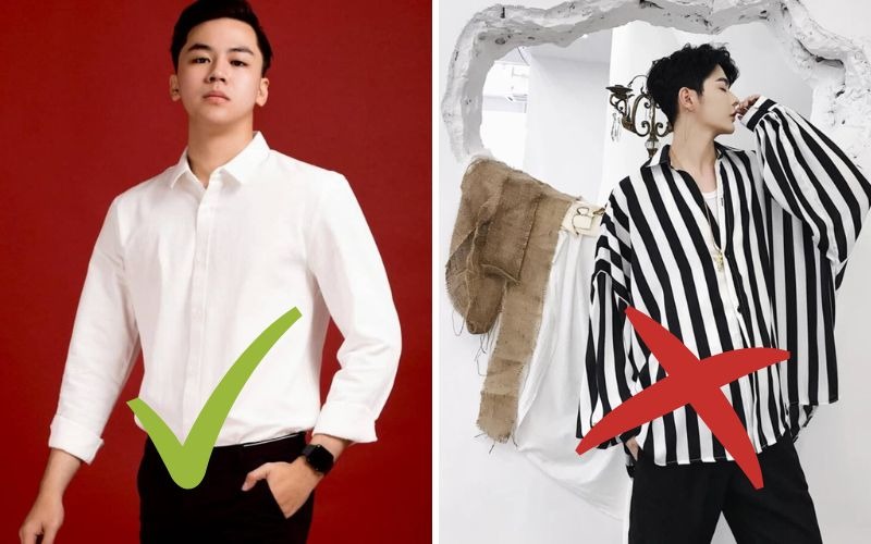 Nam gầy nên mặc áo sơ mi như thế nào?