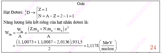 Hạt nhân có năng lượng liên kết riêng lớn nhất Gallery 1