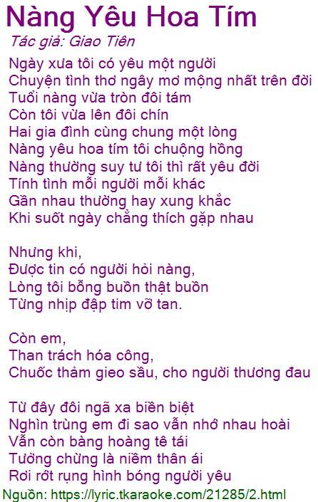 Nàng Yêu Hoa Tím