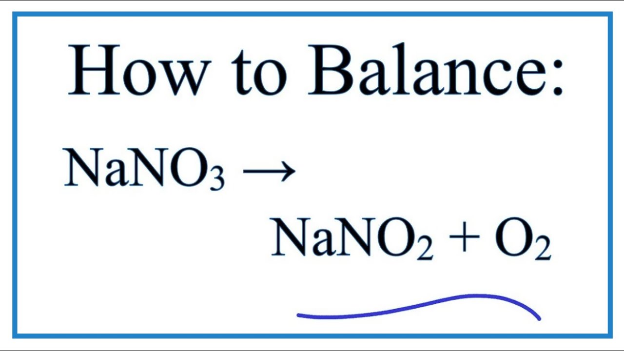 Phản ứng phân hủy Nano3 thành Nano2 và O2