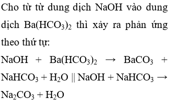 Phản ứng giữa NaOH dư và Ba(HCO3)2