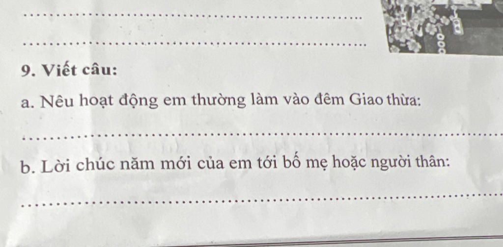 Những hoạt động tôi thường làm vào đêm giao thừa