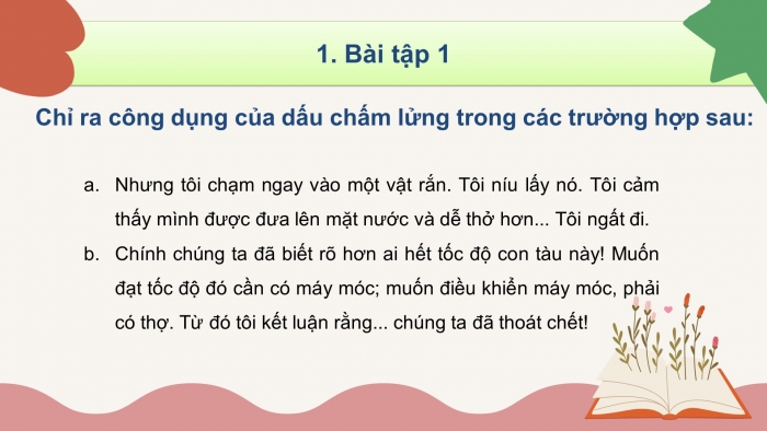 Một số điểm cần lưu ý khi sử dụng dấu chấm lửng