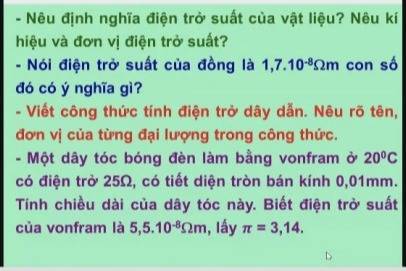 Ý nghĩa của Điện trở suất