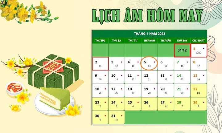 5 tháng 1 năm 2023 là thứ mấy?