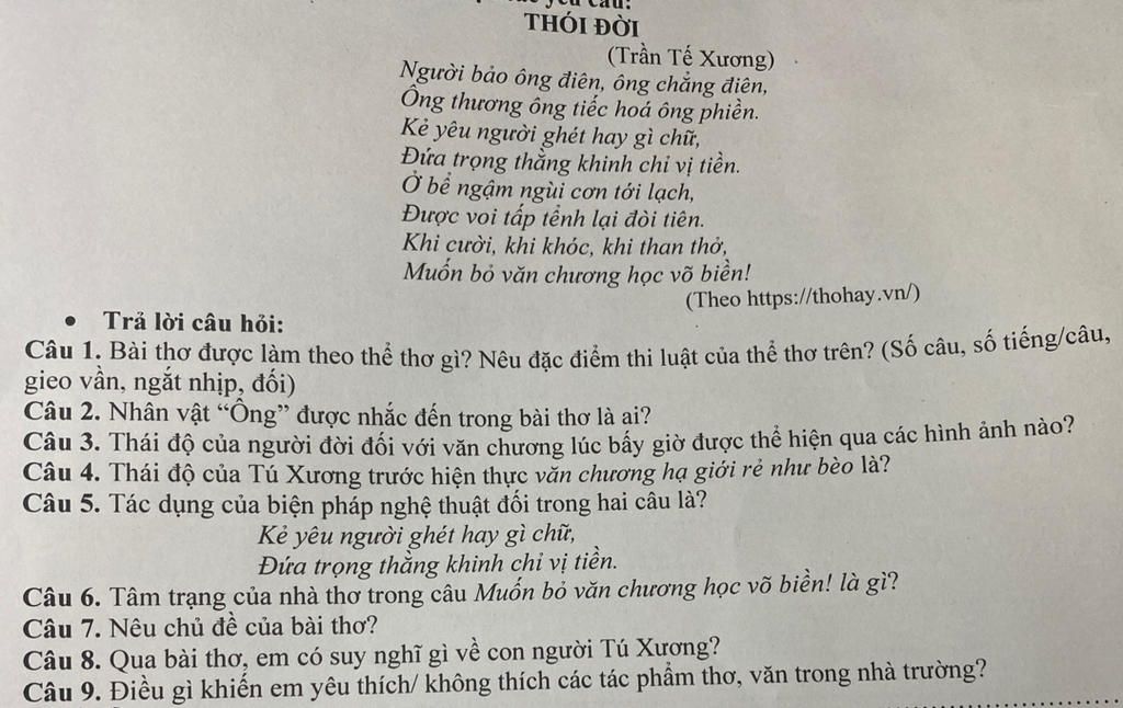Thơ Thói Đời của Tú Xương: Phân tích chi tiết và ý nghĩa Gallery 2