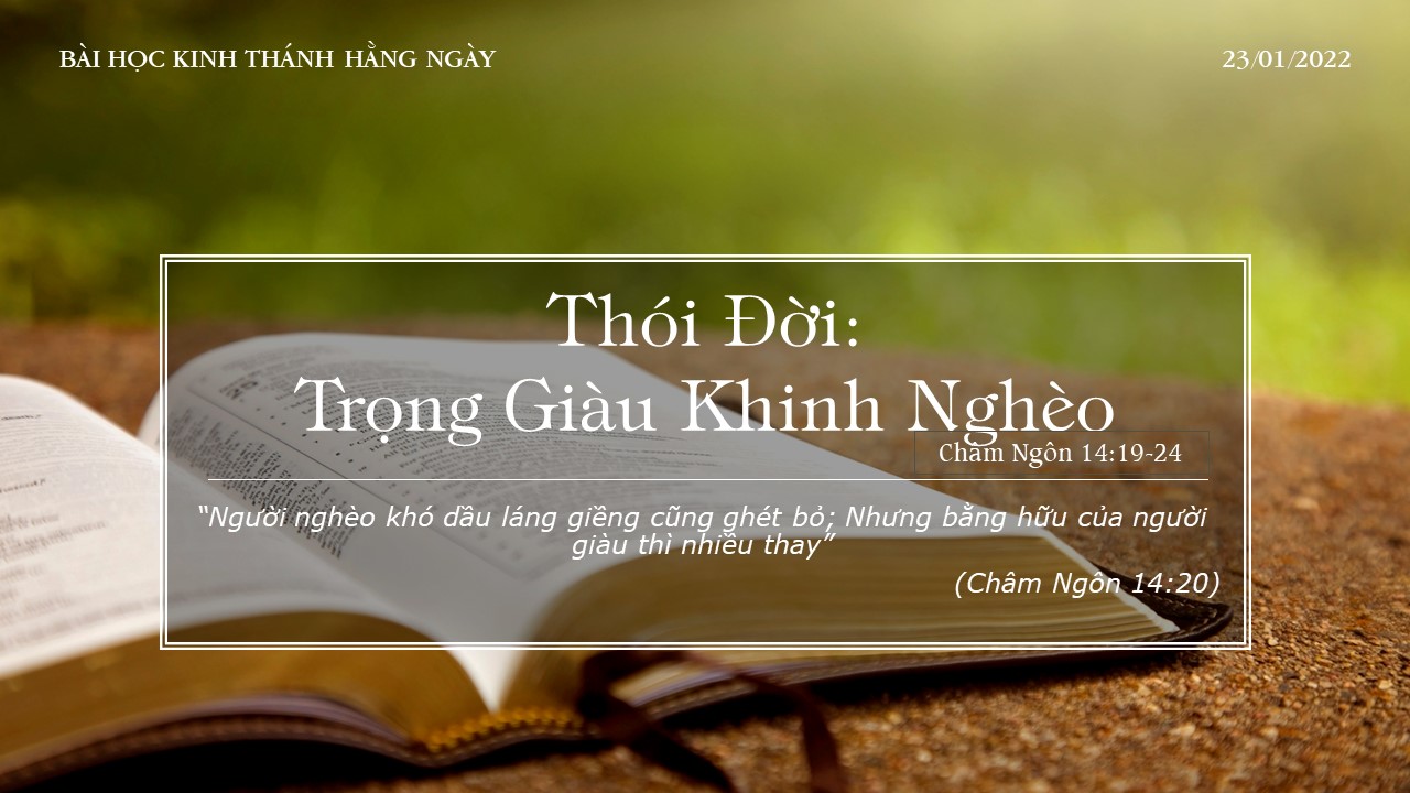Nghèo bị khinh thường