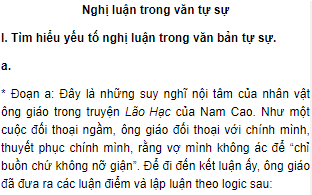 Nghị luận trong văn bản tự sự trang 137: Phân tích và Ví dụ
