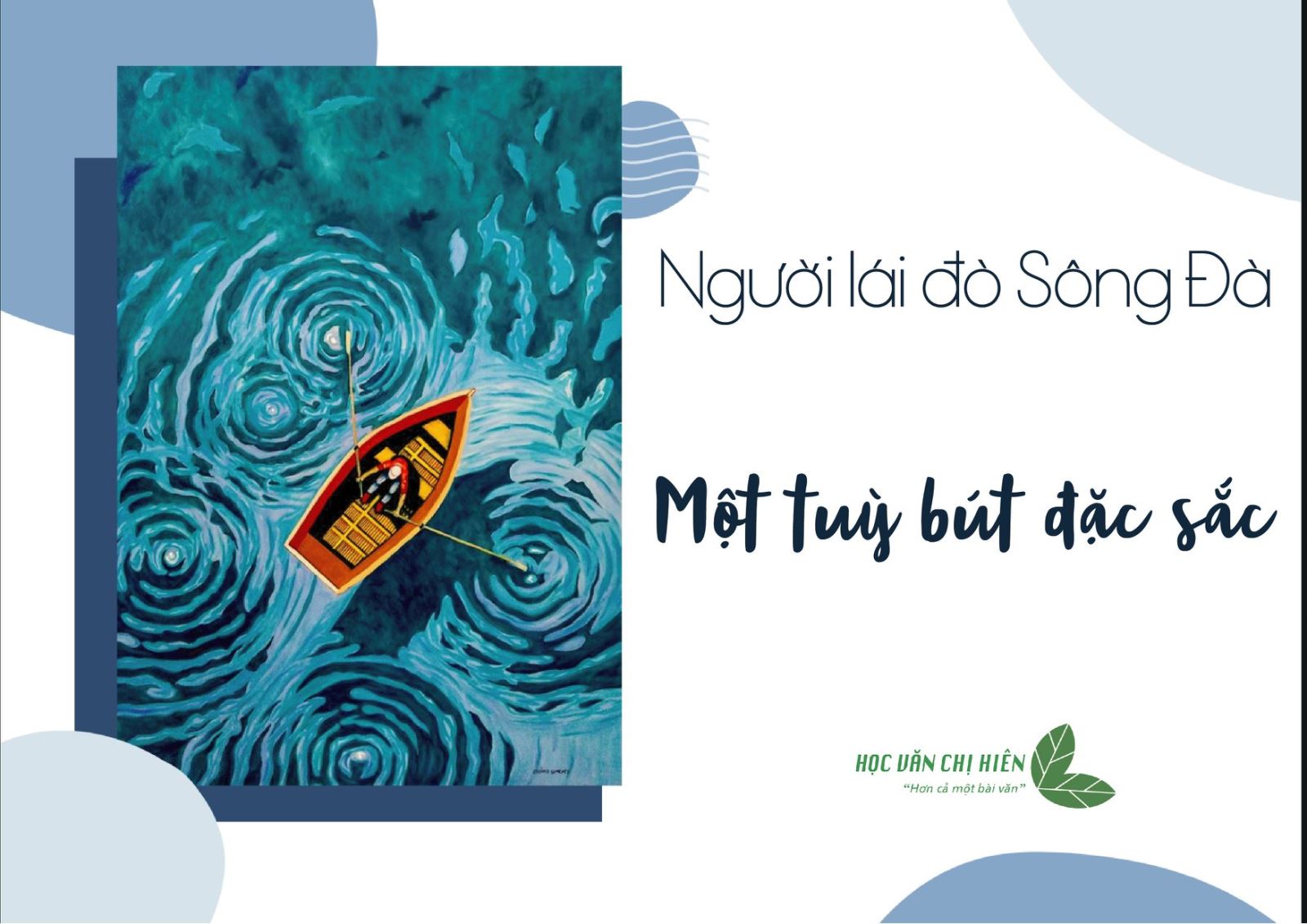 Nghị luận văn học Người lái đò Sông Đà