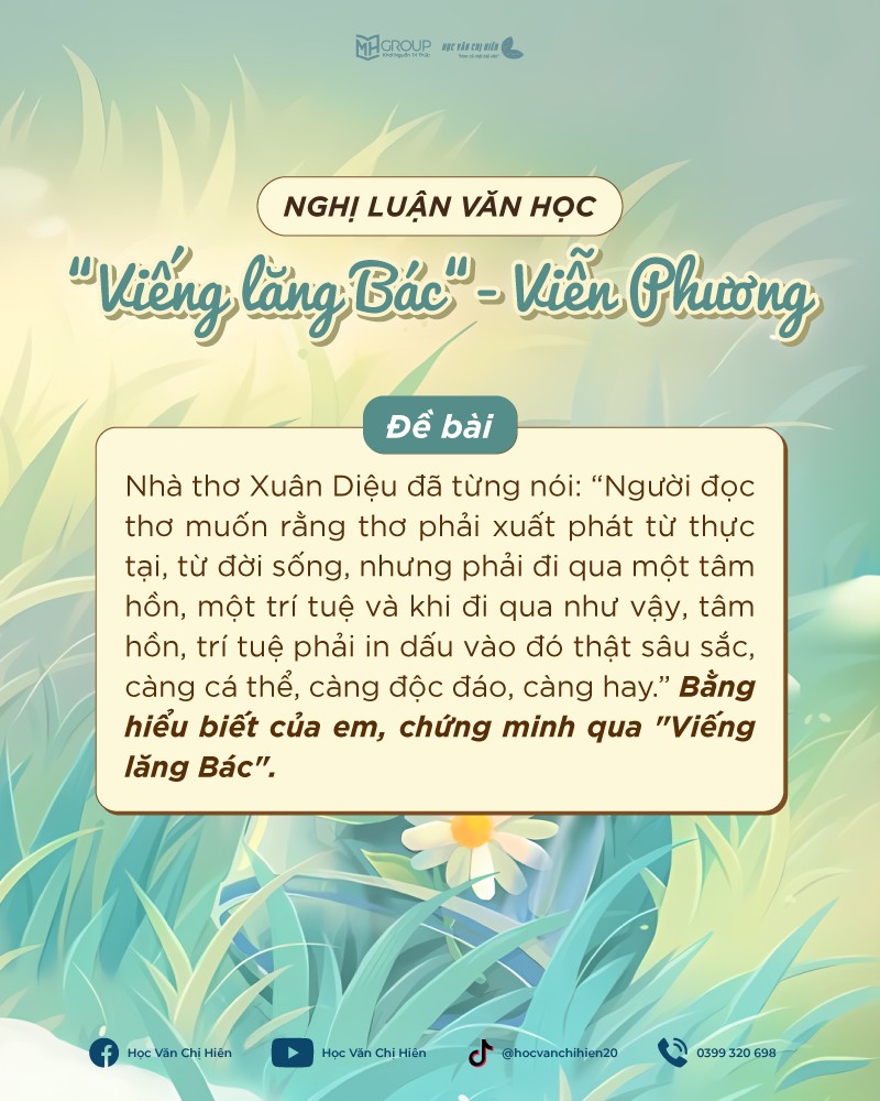 Nghị luận về tác phẩm Viếng lăng Bác