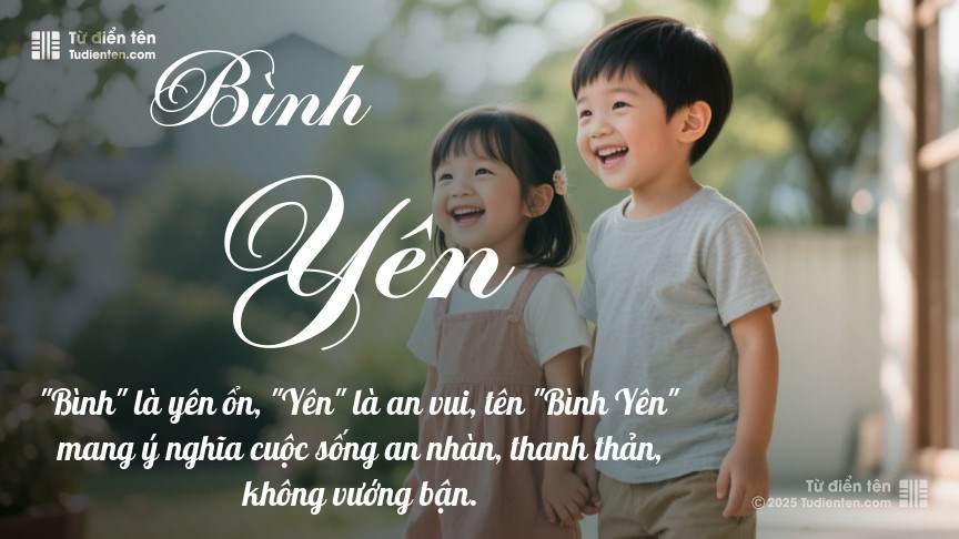 Nghĩa của từ Bình Yên