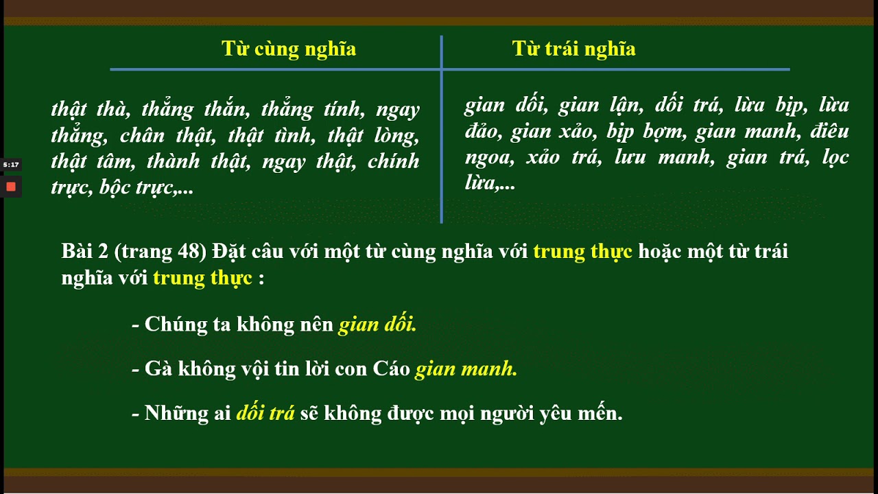 Nghĩa của từ Trung Thực