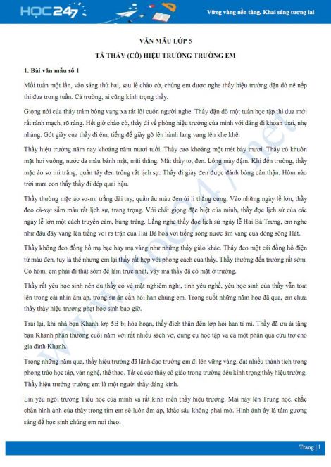 Tả Cô Hiệu Trưởng Trường Em Lớp 5 Gallery 1