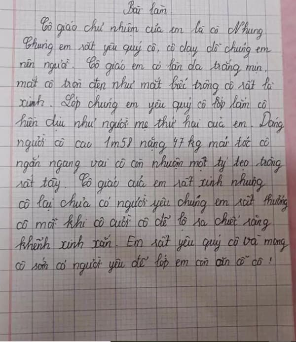 Bài Văn Tả Cô Bảo Mẫu Lớp 5 Gallery 1