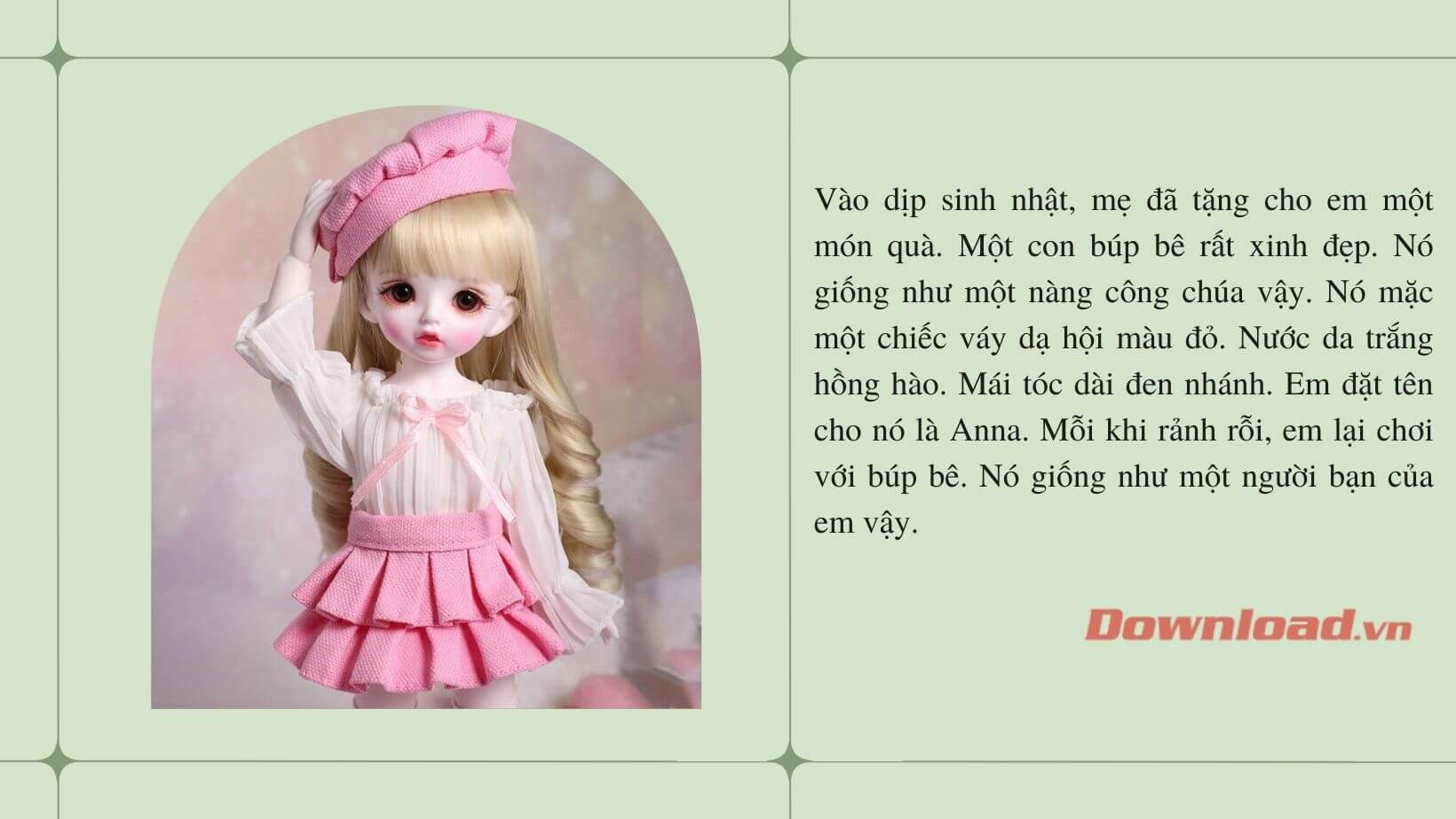 Tả về một con búp bê lớp 2 Gallery 1