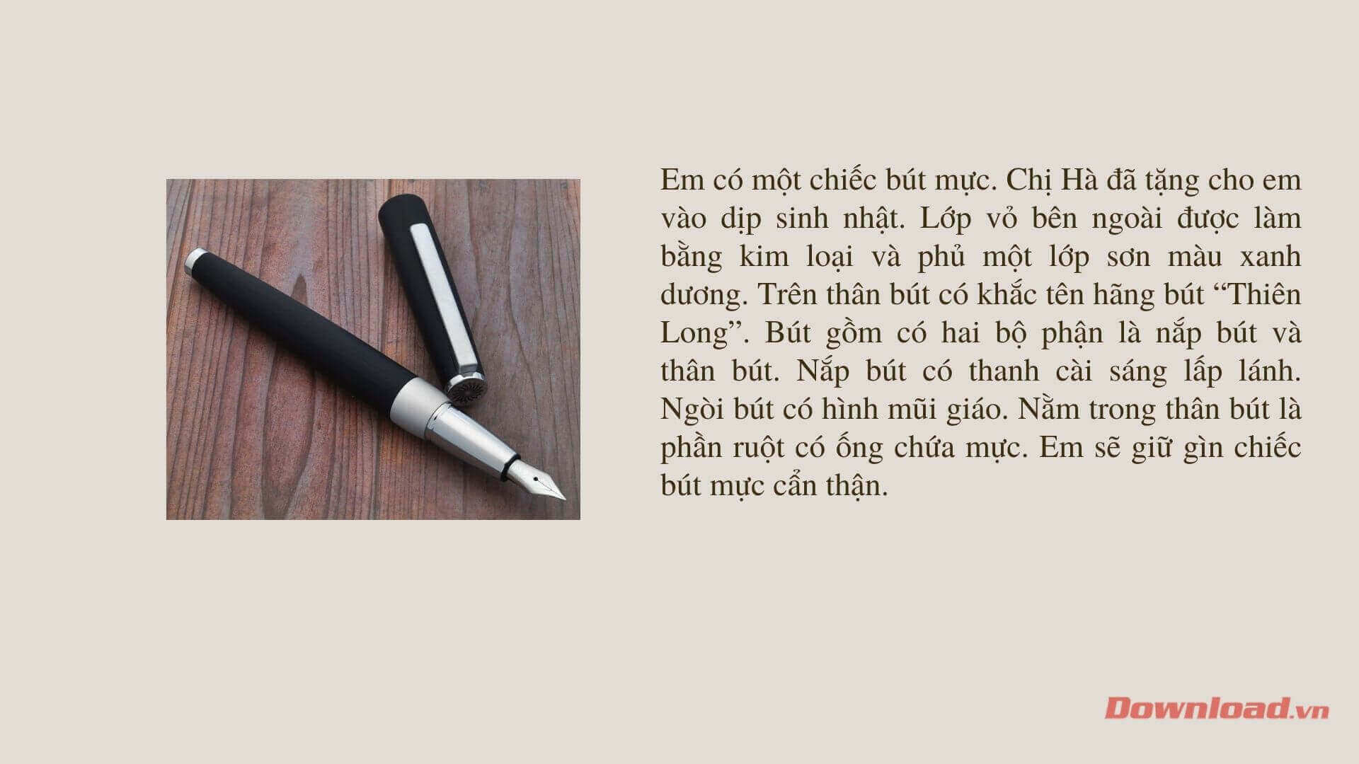 Tả về chiếc bút mực lớp 2 Gallery 1