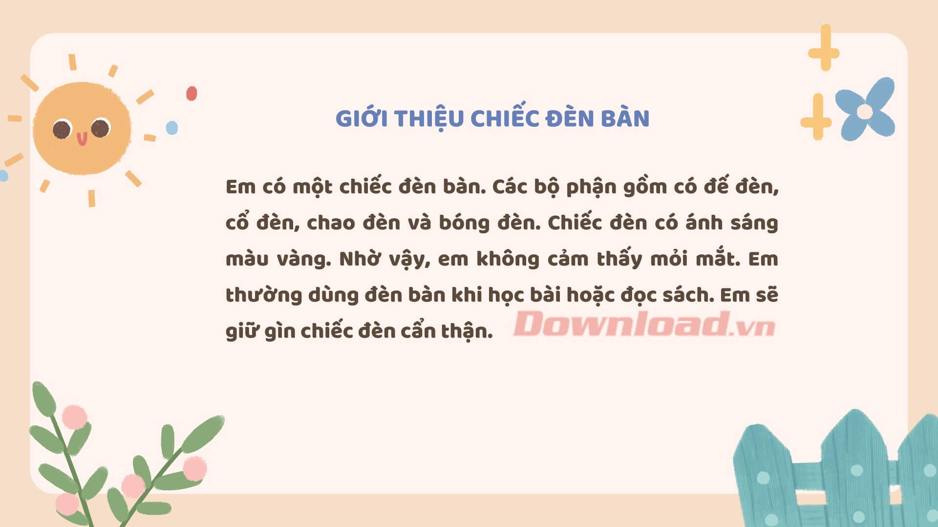 Tả chiếc đèn bàn lớp 2 Gallery 1