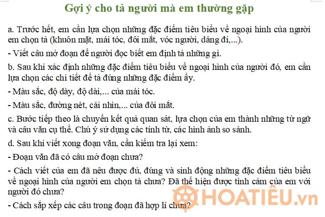 Bài Văn Tả Người Mà Em Thường Gặp Gallery 1