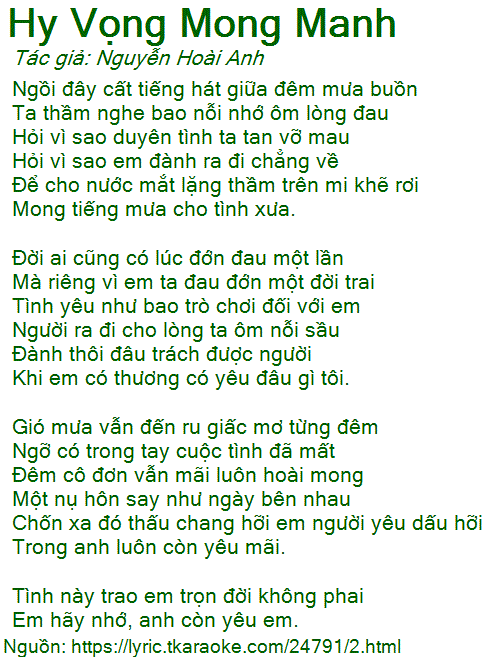 Ngồi đây cất tiếng hát giữa đêm mưa buồn