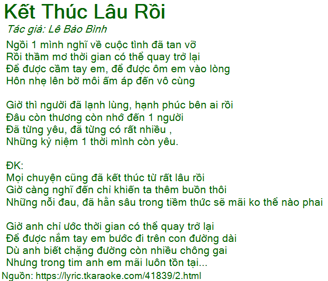 Ngồi một mình nghĩ về cuộc tình đã tan vỡ